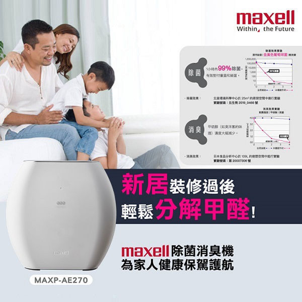 圖片 麥克賽爾 Maxell - MXAP-AE270 OZONEO AERO 除菌消臭機  白色