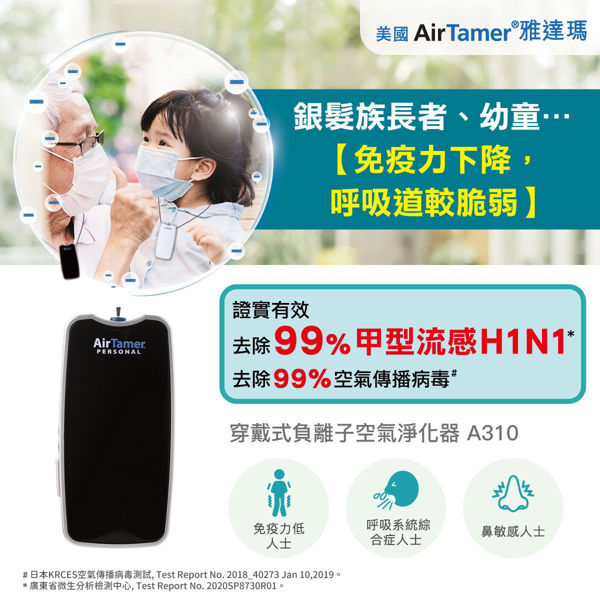 Picture of AirTamer - A310 Personal Rechargeable Air Purifier Black